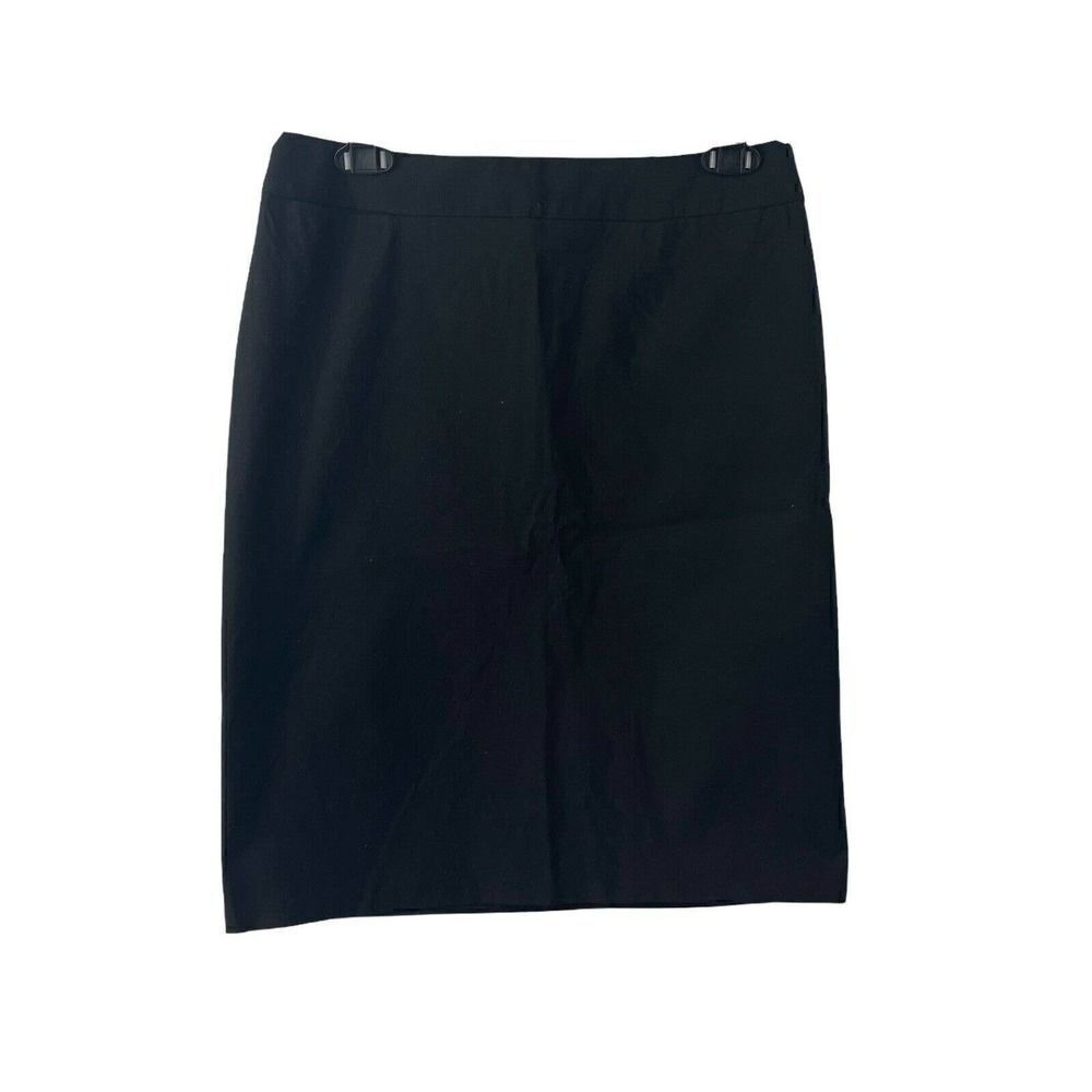 Black Pencil Skirt Knee Length Womens Size 4 Classic Career New York & Co New